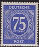 Germany 1946 Numbers 75 Pfennig Blue Scott 553. Alemania 1946 553. Uploaded by susofe